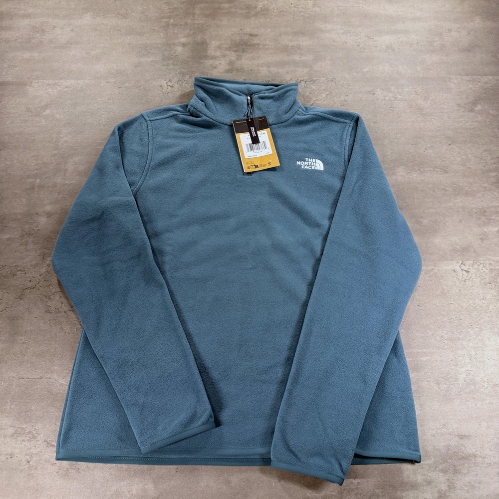 The North Face Fleece Womens S Glacier Fleece 1/4 Zip Space Blue Pullover NEW